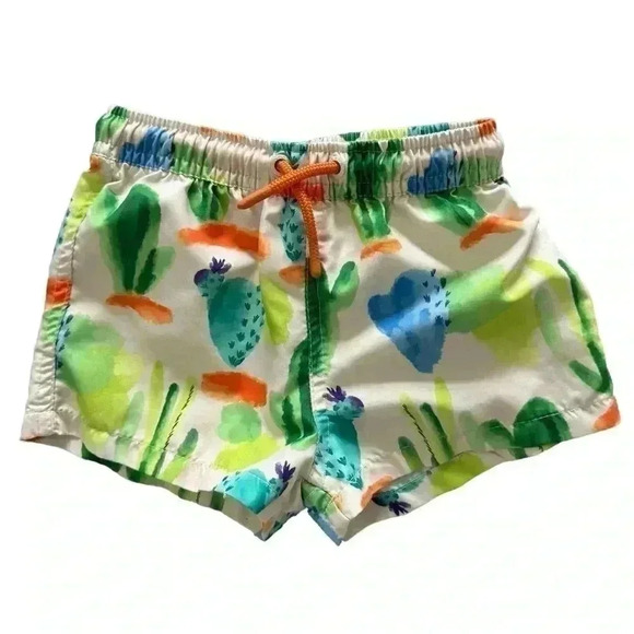 ZARA boys swim trunks 12-24 months *cactus print* - Picture 1 of 3